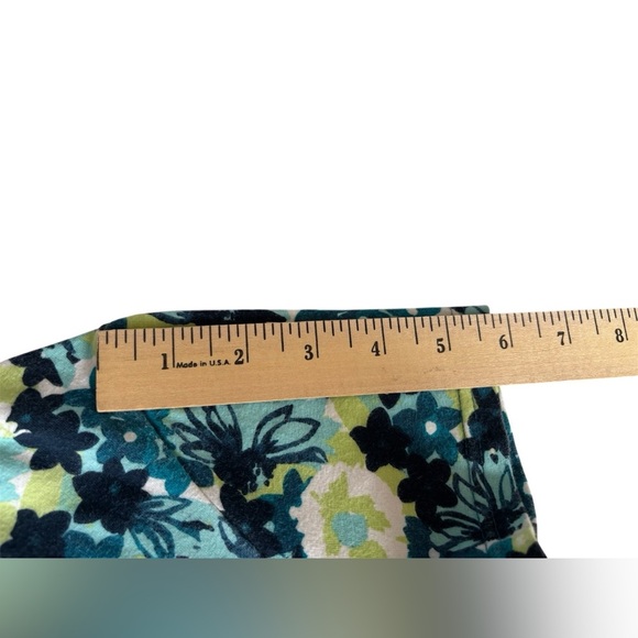 Basic Editions Blue Floral Short Sleeve Tee Size S Casual Floral - Picture 5 of 6